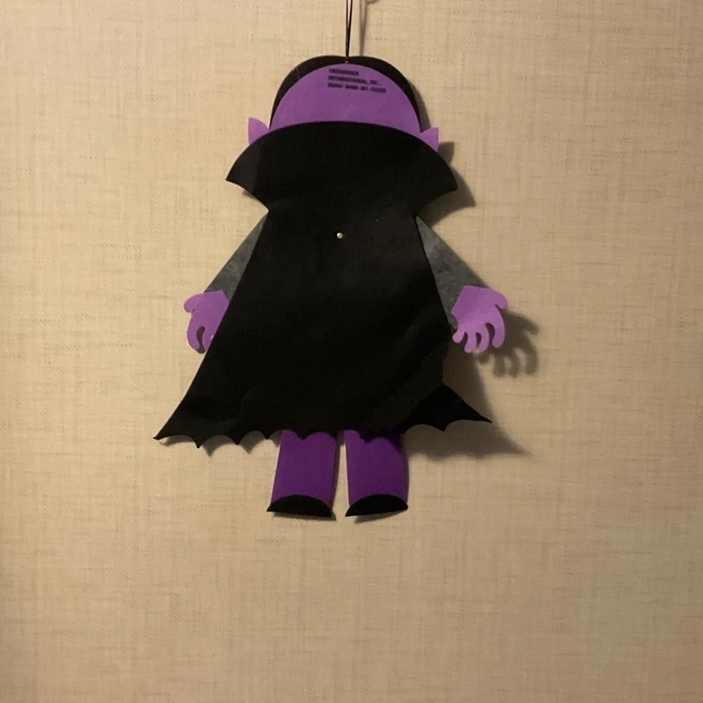 Charming Vampire Hanging Decor with Red Bow Tie